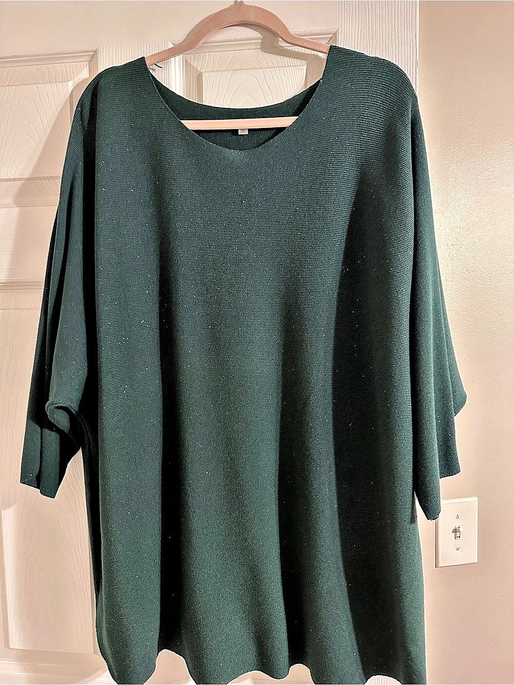 Viton Milano Women's Tunic Top in Green Size 3X